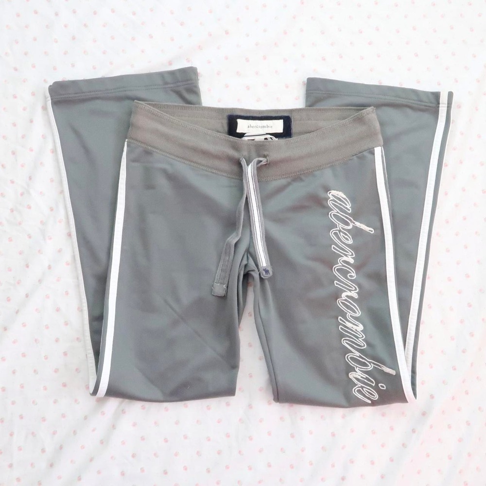 abercrombie grey track pants y2k